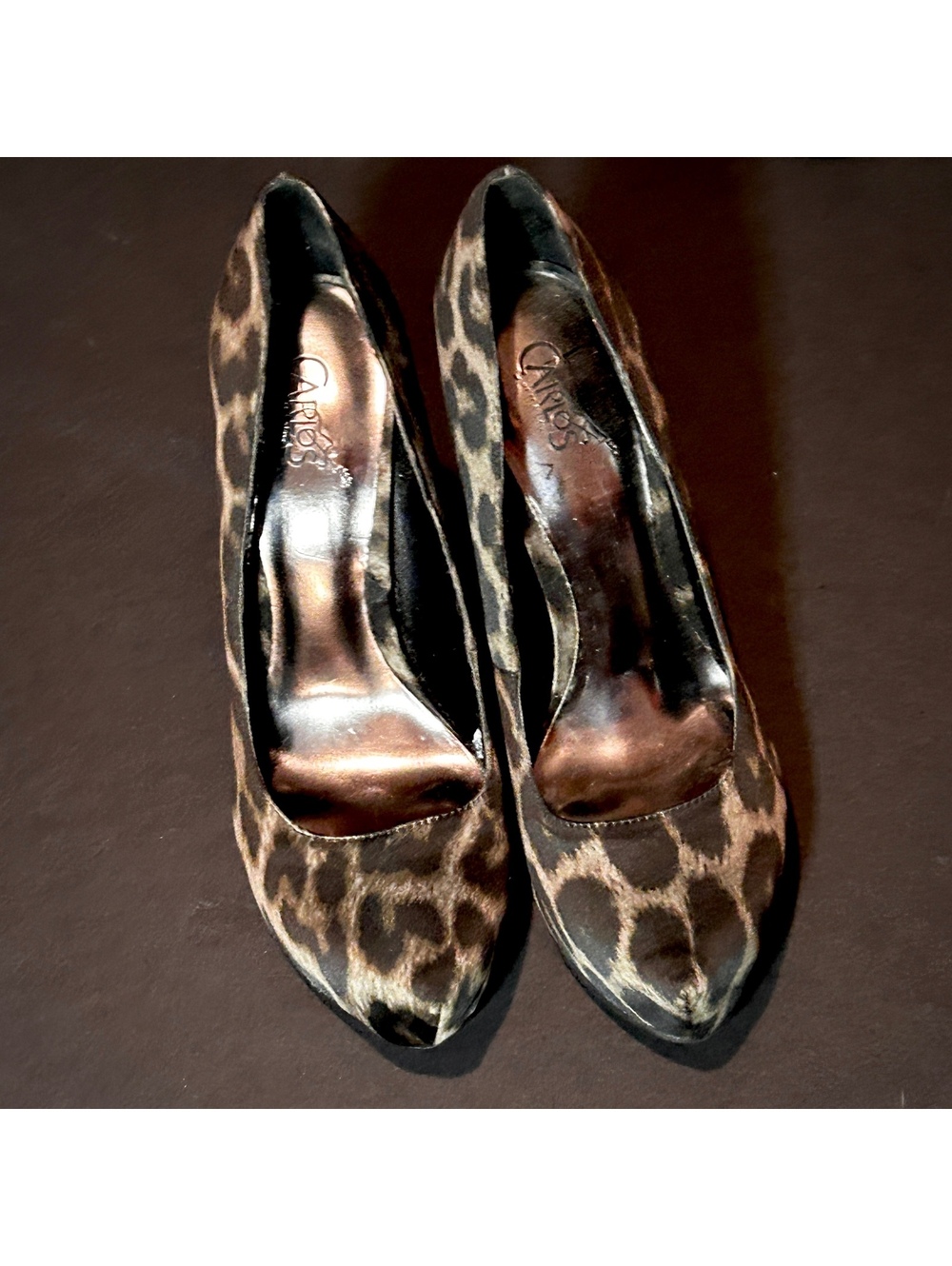 Carlos Santana Cheetah Print Platform Stiletto